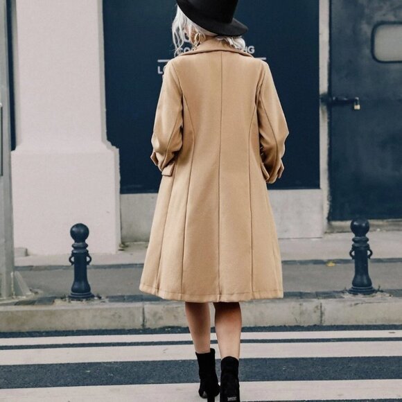 Tan Womens Overcoat - Picture 2 of 5